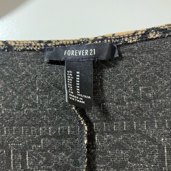 Patterned Black and Tan Women's bodycon Dress - Picture 2 of 2